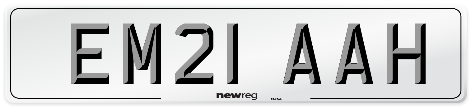 EM21 AAH Number Plate from New Reg